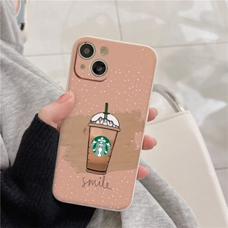 Ốp điện thoại iphone Caffe Smile nền sao xinh xắn BVC 7plus/8plus/x/xs/xs max/11/11pro max 12 13 14 plus e5338