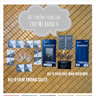 (Gor) Combo 5 miếng dán film bảo vệ màn hình Mi band 6 / Miband 5 / Mi band 4 / Mi band 3 ( Miband )