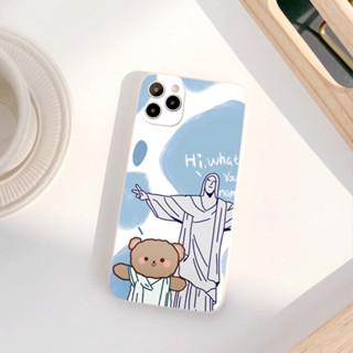 Ốp lưng iphone bảo vệ camera gấu dang tay giống tượng 14, 13, 12 Mini, 12 Pro Max, 11 Pro Pro Max/ Xs Max/ XR 7 e3190