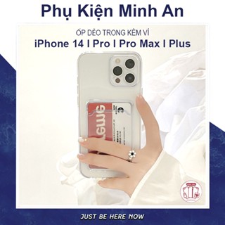 Ốp Lưng iPhone 14 Pro 14 Pro Max 14 Plus 6 7 8 SE X XR 11 Pro 12 13 Vỏ Bọc Điện Thoại Dẻo Trong Suốt Kèm Ví Ảnh Thẻ ATM