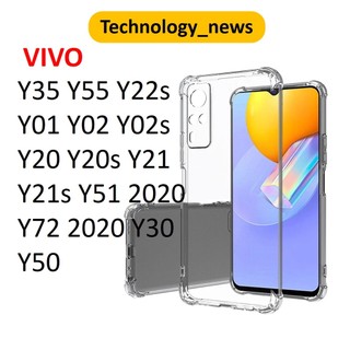 Ốp lưng dẻo trong suốt chống va đập Vivo Y35 Y55 Y22s Y01 Y02 Y02s Y20 Y20s Y21 Y21s Y51 2020 Y72 Y30 Y50 2022 5G
