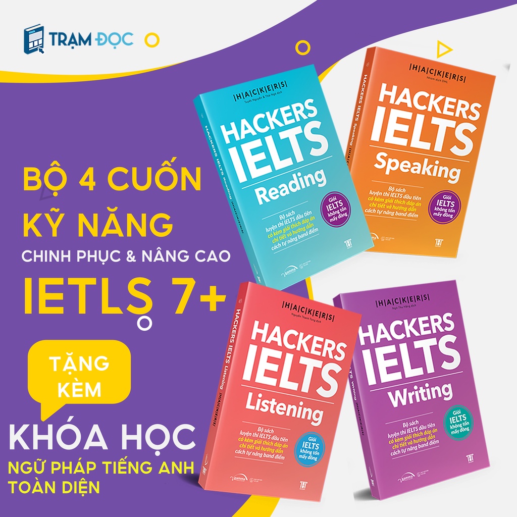 Sách - Hackers Ielts ( Combo 4 kỹ năng )