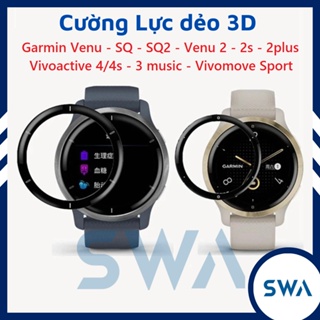 Cường lực dẻo 3D đồng hồ Garmin Venu 2 2S 2 plus / Venu SQ SQ2 / Vivoactive 4 4S Sport 3 Music full màn hình SWASTORE