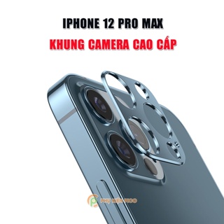 Dán camera Iphone 12 Pro Max - Khung kim loại bảo vệ camera Iphone 12 Pro Max chống trầy xước va đập