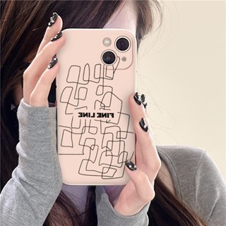 Ốp iphone vuông họa tiết vẽ lung tung five line 14 Plus/ 14 Pro/ 13/ 12 Pro Max 6 Plus 7 Plus 8 Plus xr xsmax e4626