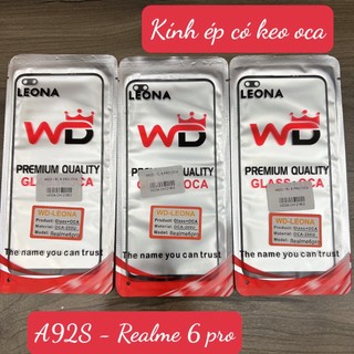 KÍNH ÉP MÀN HÌNH CÓ KEO OCA A92S - KÍNH REALME 6 PRO