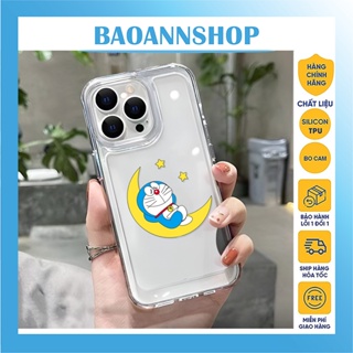 Ốp lưng iphone silicon Doraemon trăng khuyết D26 cạnh vuông bảo vệ camera 7plus/8plus/x/xs/xsmax/11/12/13/pro/promax