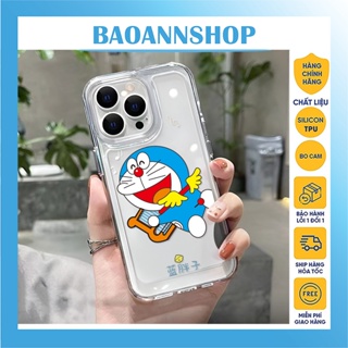 Ốp lưng iphone silicon Doraemon thiên thần D27 cạnh vuông bảo vệ camera 7plus/8plus/x/xs/xsmax/11/12/13/pro/promax