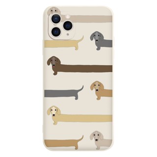 Ốp điện thoại iphone chó màu sắc thân dài cute BVC 7plus/8plus/x/xs/xs max/11/11pro max 12 13 14 plus e4667