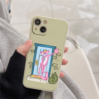 Ốp Điện Thoại Báo hồng dựa cửa xanh cực ngầu iP 14 Pro max 13 Pro max 12 Pro max 11 Pro max xr xs max e5567