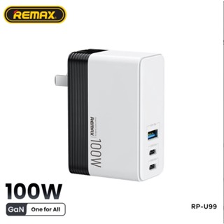 Củ sạc nhanh Remax GAN 100W 3 cổng 2C,1U hỗ trợ chuẩn sạc PD,QC dùng sạc điện thoại, laptop