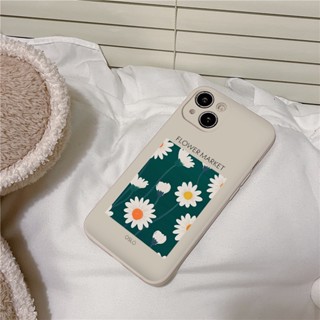 Ốp iphone vuông caro hoa cúc trắng oslo đơn giản 14 Plus/ 14 Pro/ 13/ 12 Pro Max 6 6s Plus 7 Plus 8 Plus xr xsmax e4735