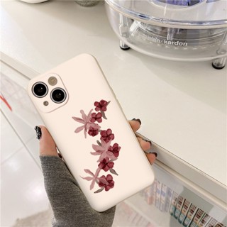 Ốp lưng iphone hoa tô màu đỏ độc lạ 14 Pro max 6 7 Plus 8 Plus 11 11 Promax X Xs max 12 Pro 13 14 Se2020 e4728