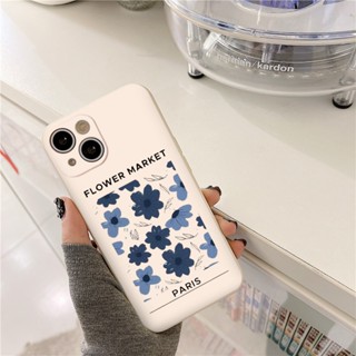 Ốp điện thoại iphone hoa xanh paris đơn giản BVC 7plus/8plus/x/xs/xs max/11/11pro max 12 13 14 plus e4738