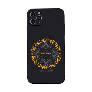 Ốp điện thoại iphone chữ vàng xếp vòng tròn đơn giản BVC 7plus/8plus/x/xs/xs max/11/11pro max 12 13 14 plus q1070