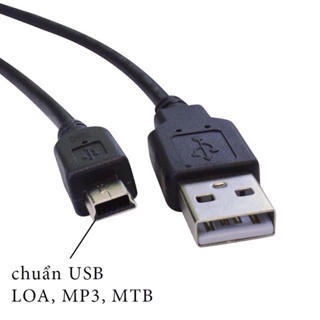 Dây cáp sạc đầu USB mini type A dài 0.8 m chuyên cho đài mini, máy nghe nhạc mp3 , lõi đồng không oxy, cáp truyền dữ liệ