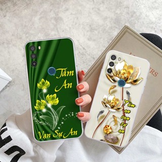 Ốp lưng Vsmart Active 3 hình hoa tâm an vạn sự an, thư pháp ý nghĩa, rẻ bền đẹp