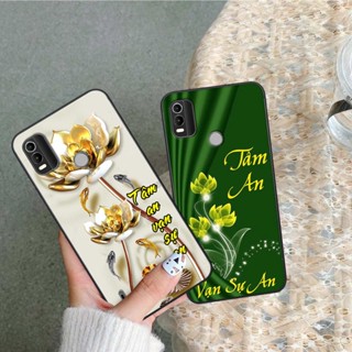 Ốp lưng Nokia C21 Plus / C31 hình hoa tâm an vạn sự an, thư pháp ý nghĩa, rẻ bền đẹp