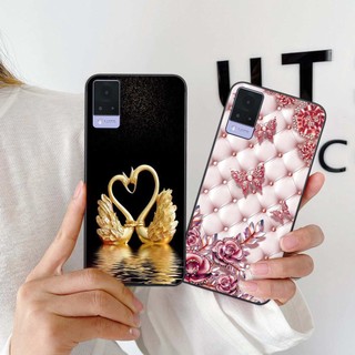 Ốp lưng Vivo V21 5G hình hoa tâm an vạn sự an, thư pháp ý nghĩa, rẻ bền đẹp