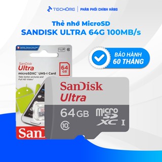 Thẻ nhớ MicroSD SANDISK ULTRA 64GB tốc độ cao chính hãng - Bảo hành 5 năm