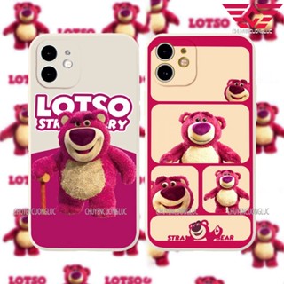 Ốp lưng iphone 6/ 7/ 8/ PLUS/ X/ XSMAX/ 11/ 12/ 13/ 14 PRO/ PLUS/ MAX GẤU DÂU CẦM GẬY Ô VUÔNG