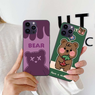 Ốp iPhone 13 14 14Plus 14ProMax Pro Promax Max hình gấu bear yummy, bearbrick kaws thời trang hot hit cute rẻ đẹp