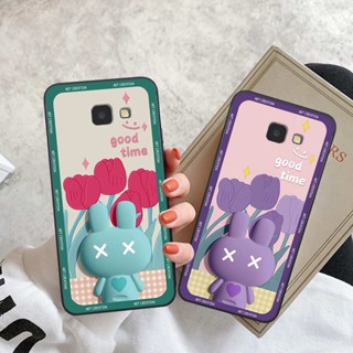 Ốp lưng Samsung J4 Plus / J4 Core / J4+ hình thỏ hoa cute, hiệu ứng 3D, ốp lưng thời trang giá rẻ