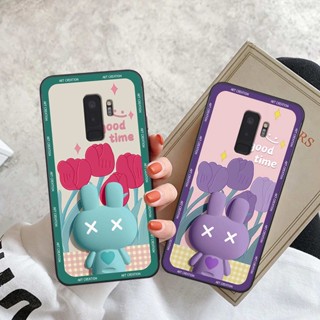 Ốp lưng Samsung S9 / S9 Plus / S9+ hình thỏ hoa cute, hiệu ứng 3D, ốp lưng thời trang giá rẻ