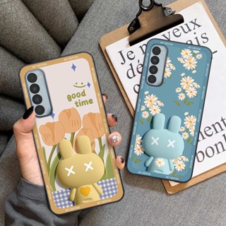 Ốp lưng Oppo Reno4 /  Reno4 Pro / Reno 4 hình thỏ hoa cute, hiệu ứng 3D, ốp lưng thời trang giá rẻ