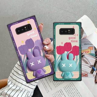 Ốp lưng Samsung Note 8 hình thỏ hoa cute, hiệu ứng 3D, ốp lưng thời trang giá rẻ