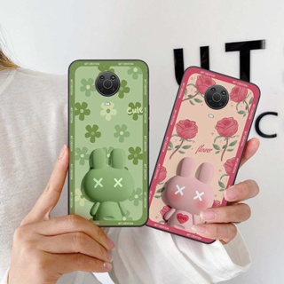Ốp lưng Nokia G20 hình thỏ hoa cute, hiệu ứng 3D, ốp lưng thời trang giá rẻ