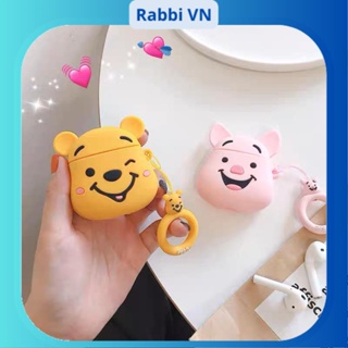 [Case Air 1/2/3, Pro] Vỏ đựng ốp case airpod bảo vệ tai nghe không dây bluetooth Air 1/2, air 3, air pro Heo, Gấu happy