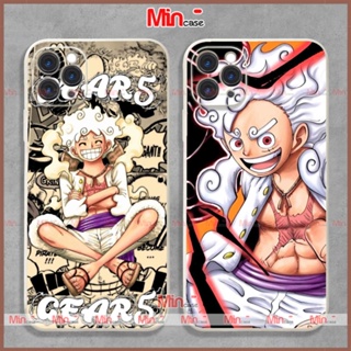 Ốp lưng iPhone cạnh vuông anime one piece luffy gear 2/3/4/5 đảo hải tặc cho ip 6/6s/7/8/X/XS/11/12/13/14 Pro Plus Max