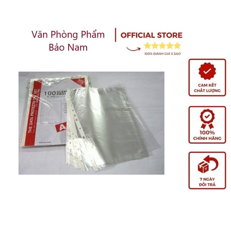 Túi Sơ Mi Đục Lỗ A4 (100 Chiếc/ Tập)