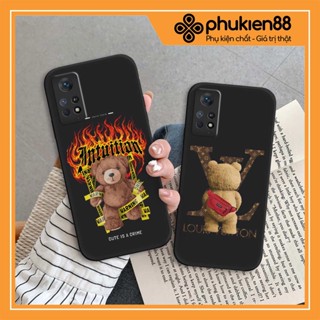Ốp lưng Xiaomi Redmi Note 11 4G / Note 11S /Note 11 Pro 5G gấu bear LV thời trang, ốp TPU silicon dẻo rẻ đẹp