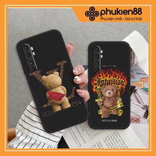 Ốp lưng Xiaomi Redmi Note 10 Lite gấu bear LV thời trang, ốp TPU silicon dẻo rẻ đẹp