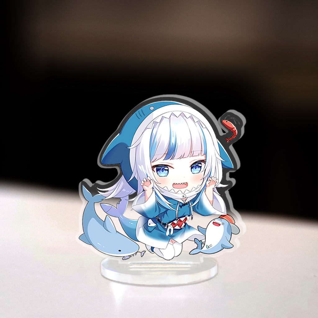 Mô hình Mini Vtuber Shoto Hololive Gawr Gura Virtual Youtuber Nhật Bản trang trí góc học tập cao 3cm