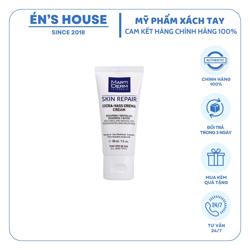 𝗞𝗲𝗺 D𝘂̛𝗼̛̃𝗻𝗴 𝗠𝗮𝗿𝘁𝗶𝗗𝗲𝗿𝗺 𝗦𝗸𝗶𝗻 𝗥𝗲𝗽𝗮𝗶𝗿 𝗖𝗶𝗰𝗿𝗮 𝗩𝗮𝘀𝘀 𝗖𝗿𝗲𝗮𝗺 30ml| 𝘁𝗮́𝗶 𝘁𝗮̣𝗼 𝗱𝗮, 𝗽𝗵𝘂̣𝗰 𝗵𝗼̂̀𝗶 𝗱𝗮 𝗻𝗵𝗮̣𝘆 𝗰𝗮̉𝗺 𝟯𝟬𝗺𝗹