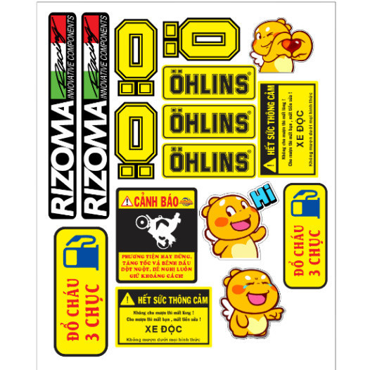 Tem ohlins kèm cảnh báo