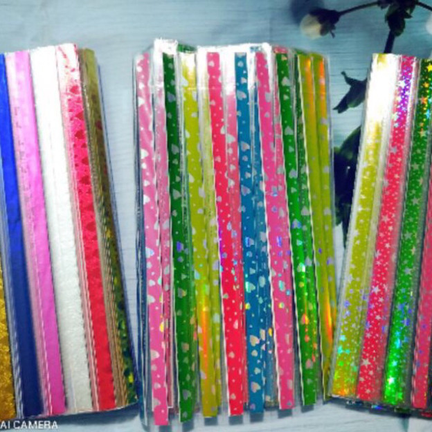 SET 5 Túi Giấy Gấp Sao Sắc Màu Đẹp (Túi 50 Cái)