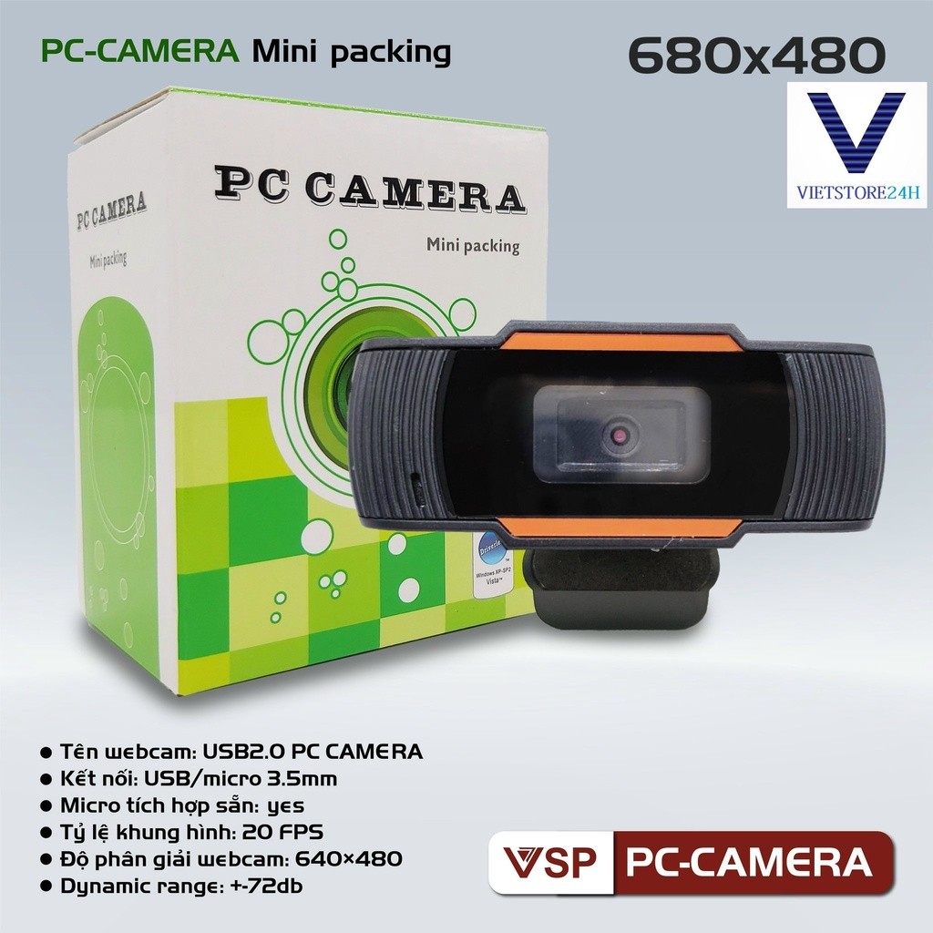 WEBCAM KẸP PC-CAMERA 480P/720p