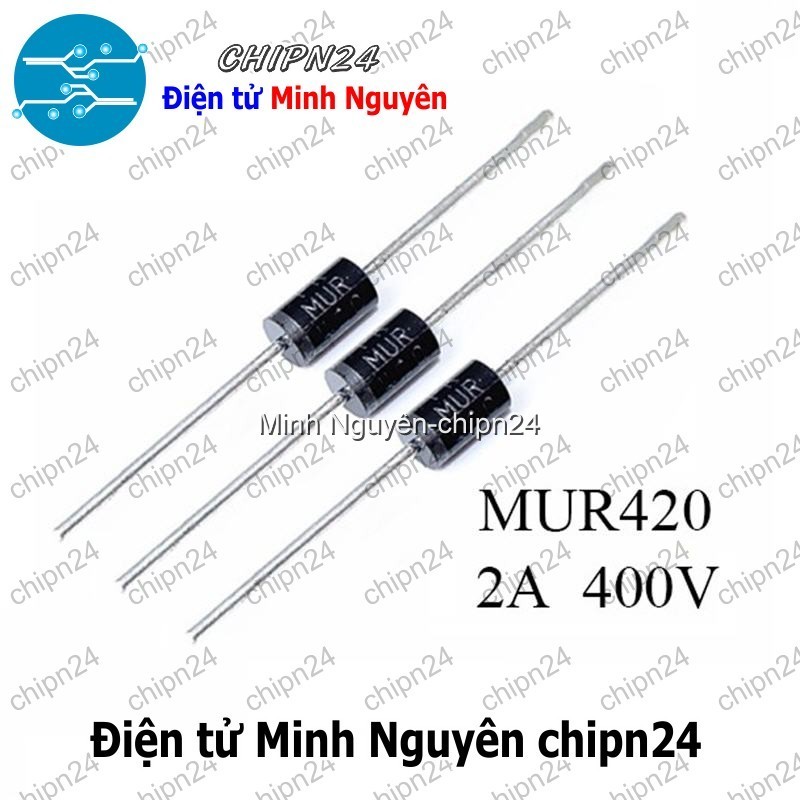[2 con] (DIP) Diode MUR420 DO201-AD 4A 200V (MUR 420) [Diode Schottky]
