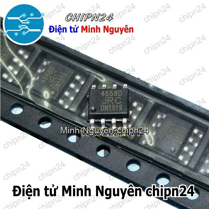 [3 con] (SOP) IC Dán JRC4558 SOP-8 (SMD) (NJM4558D NJM4558 JRC4558D 4558D 4558)