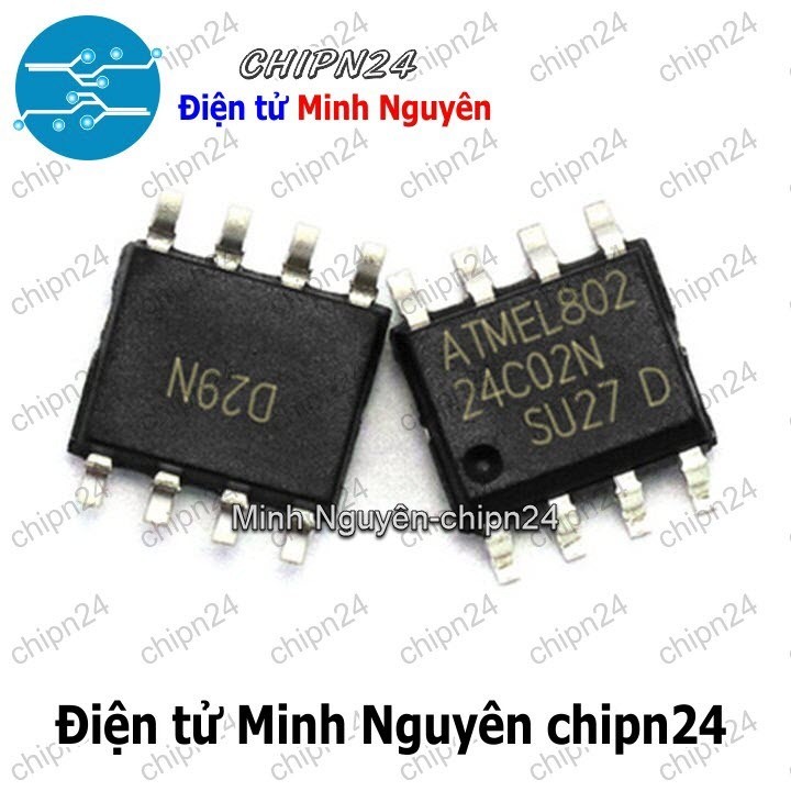 [2 con] (SOP) IC Dán 24C02 SOP-8 (SMD) (AT24C02 IC Nhớ EEPROM)