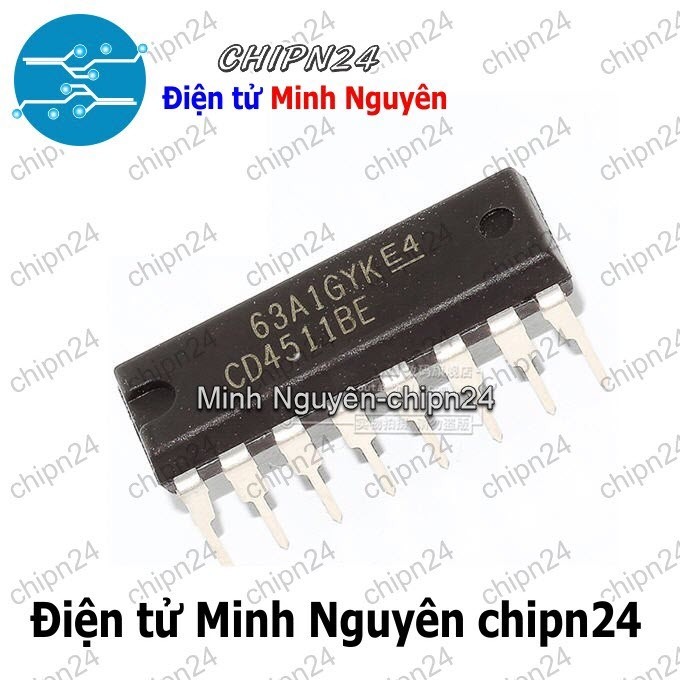 [3 con] (DIP) IC CD4511 DIP-16 (CD4511BE 4511)