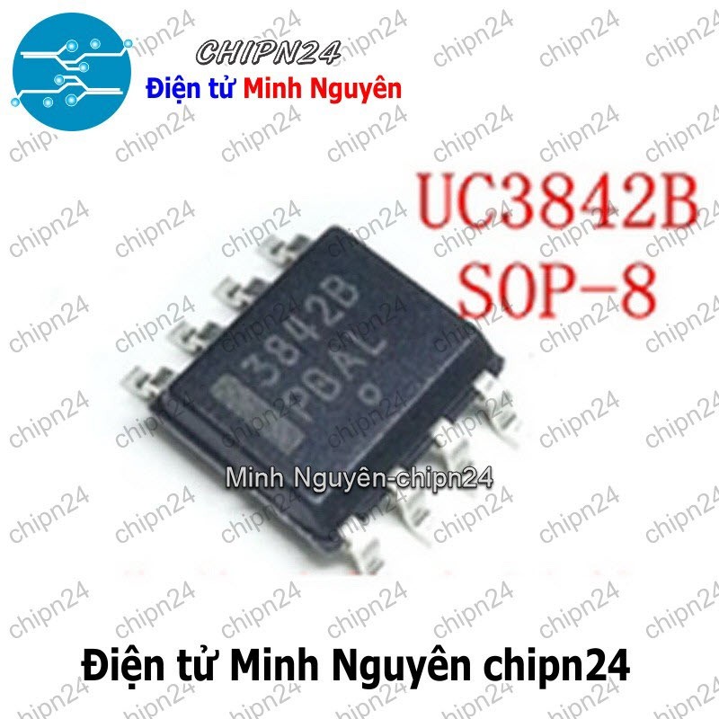 [2 con] (SOP) IC Dán UC3842B SOP-8 Hàng Tốt (SMD) (UC3842 3842)