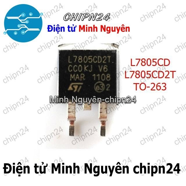 [2 con] (SOP) IC Dán L7805CD2T TO-263 (SMD) (L7805CD 7805 5V)