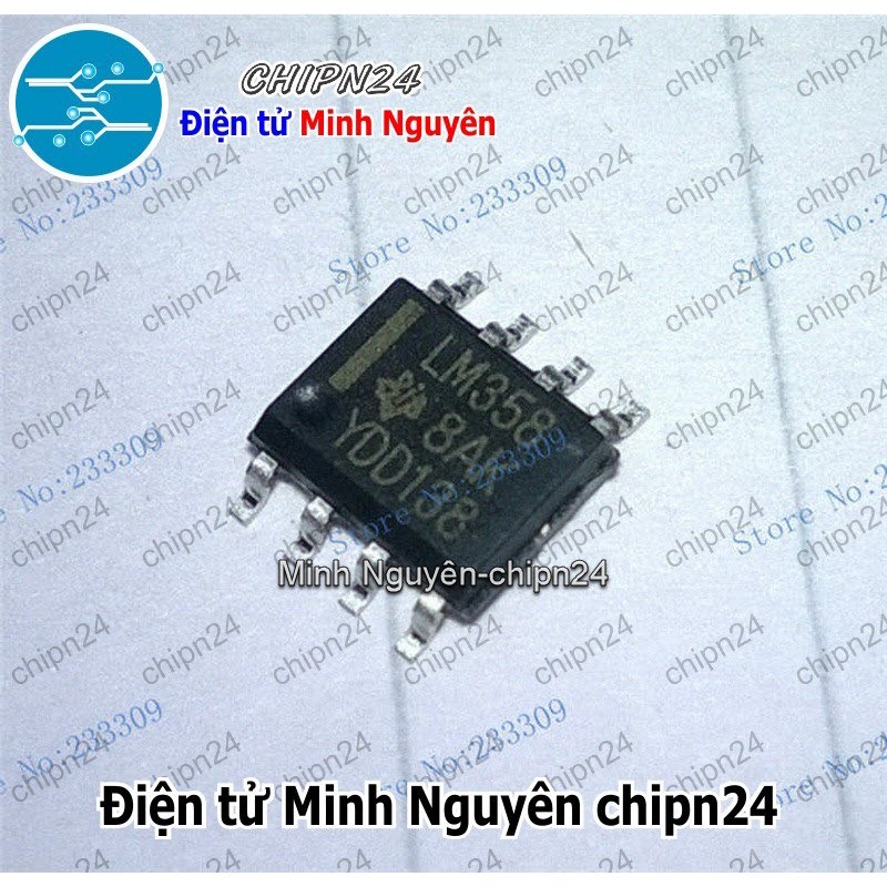 [4 con] (SOP) IC Dán LM358 SOP-8 (SMD) (LM358DR) (IC khuếch đại thuật toán OpAmp)