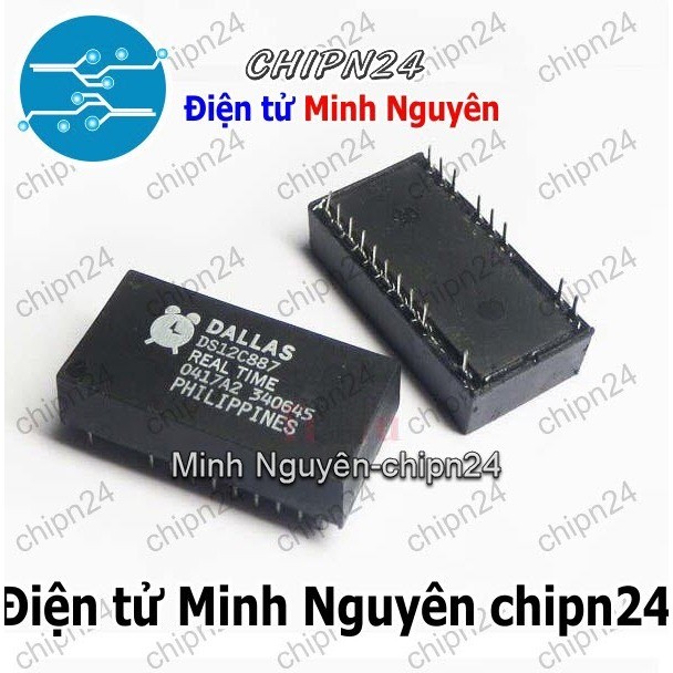 [1 con] (DIP) IC DS12C887 DIP-24 (IC thời gian thực RTC)