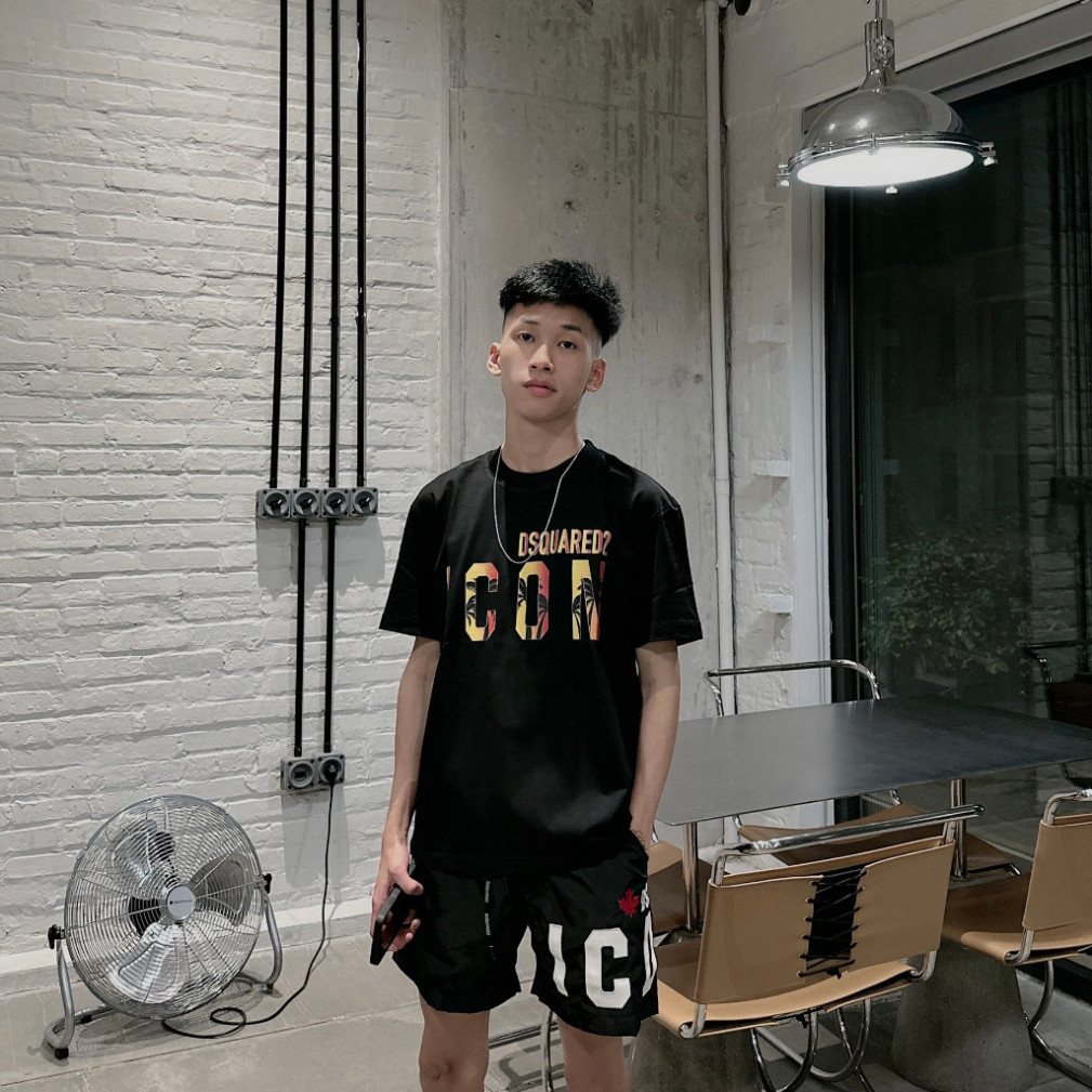 Áo Thun nam DSQ Icon Cây Dừa Cam hình in nhiệt cao cấp vải cotton co dãn 2 chiều phù hợp cho nam hottrend 2025